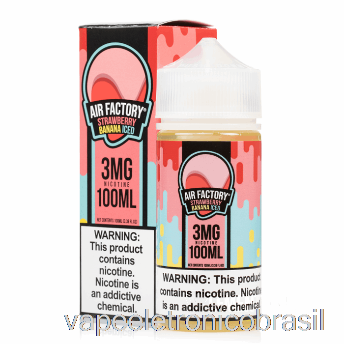 Vape Eletrônico Morango Banana Ice - Air Factory - 100ml 6mg